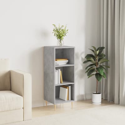 vidaXL - Dressoir - 34,5x32,5x90 - cm - bewerkt - hout - betongrijs