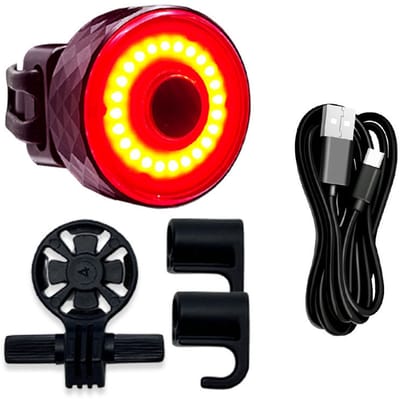 Fietslamp - LED Fietslamp met Locatiefunctie - Super Helder IP65 Waterdicht - 5 Lichtmodi voor Nachtrijden - Geschikt voor Fiets, Buggy en Rolstoel - Zwart