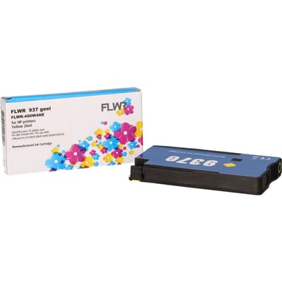 FLWR HP 937e - Geel XL - voor Officejet pro 9130 - 9130 - 9720 - 9730