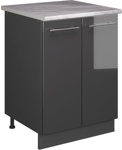 Vicco Wastafelkast Fame-Line, Antraciet Hoogglans/Antraciet, 60 cm