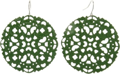 Behave - Oorhangers dames - Barok stijl uitgesneden groen design