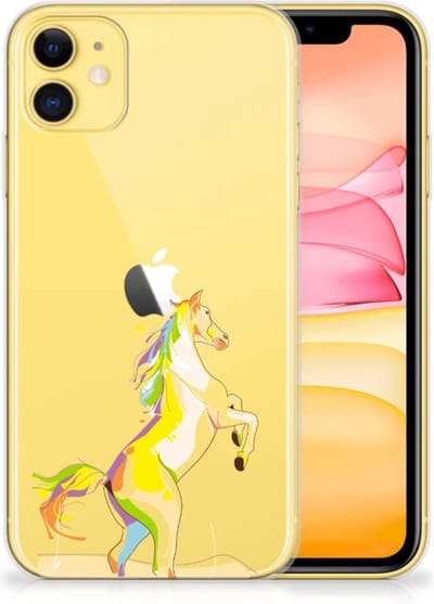 Apple iPhone 11 Telefoonhoesje met Naam Horse Color