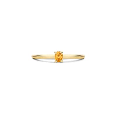 1204YCI/52 Ring 14 Krt goud  Citrine