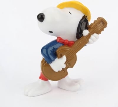 Peanuts - snoopy speelt gitaar - speelfiguur - 6 cm - schleich.