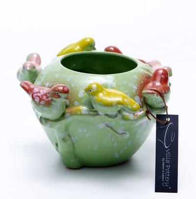 Vaas - Villa Pottery - Decoratie - Woondecoratie - porselein - waterdicht - Chico 1_2 Green