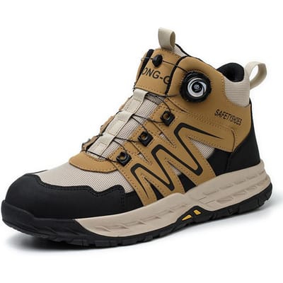 Chaussures de sécurité de travail pour hommes Anti-perforation Baskets de travail Mâle Bottes pour hommes Légères Chaussures pour hommes Bottes de sécurité Chaussures de travail indestructibles 41 jaune