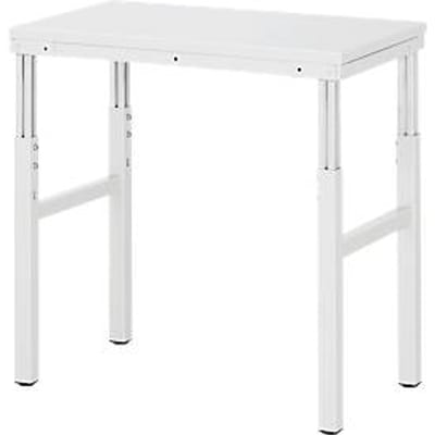 Rau onderstel Serie E, handmatig in hoogte verstelbaar, 22 mm spaanplaat met melamine coating, tot 450 kg, B 700 x D 500 x H 650-1000 mm, lichtgrijs