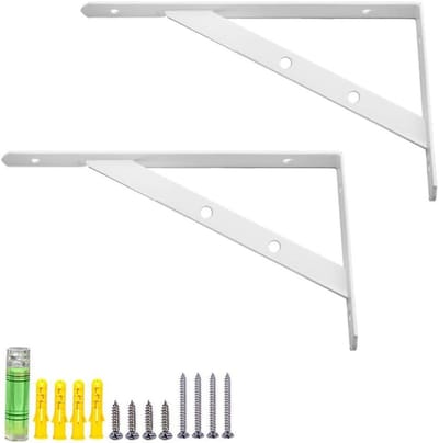 Plankdragers - Plankhouders Steunen - Zelf Plank Maken - Roestvrij Staal - 20 cm - Wit