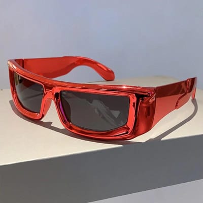 WINFUL Nieuwe Y2k Wrap Rond Heren Zonnebril Metalen Rand Buiten Sport Dames Bril Trendy Ontwerp Vintage UV400 Brillen