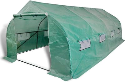 Draagbare Kas - Polyethyleen Kweekkas - Planten Beschermen - Stalen Structuur - 18 m² - Transparant