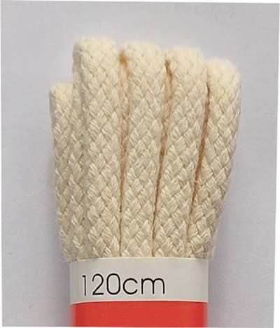 Ronilux Veter - Ecru - Rond - Koord Veters - Lengte 120 cm - Dikte 4 mm - Schoenveter