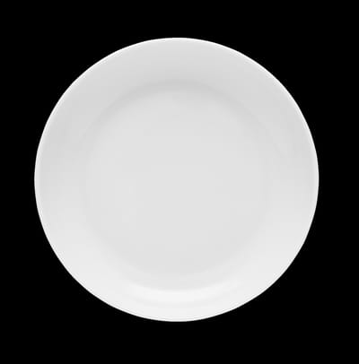 Lubiana porselein Rondo wit 6 plat bord 27 cm (dinerbord)