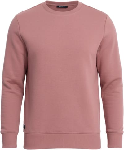 OMBRE Sweater - Katoen - Lange Mouw - Effen Donkere Roos XL