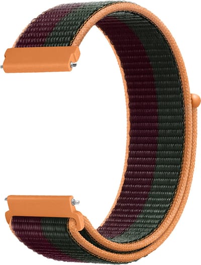 Strap-it Nylon Bandje 20mm – Dark Cherry – geschikt voor Samsung Galaxy Watch 7 (44 & 40mm) / Watch 6 (Classic) / Watch 5 (Pro) / Watch 4 (Classic) / Watch FE / Watch 3 41mm / Active (2) 40 & 44mm /Watch 42mm / Gear Sport / Garmin Vivoactive 3 / 5