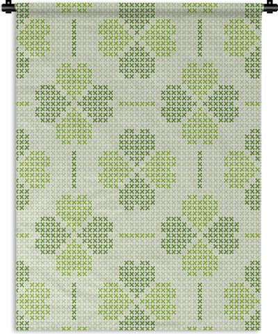 Wandkleed - Wanddoek - Klaver - Patronen - Groen - 150x200 cm - Wandtapijt
