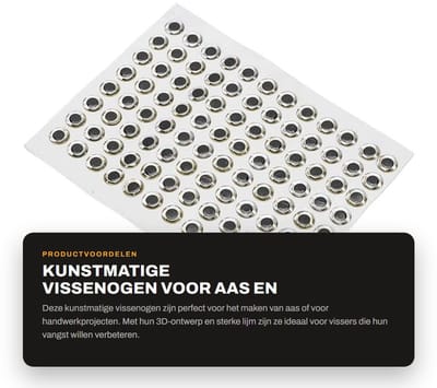 Dailygoods- Vissenogen 3D-ontwerp - Kunstmatige Kunstaasogen - Professionele Lokogen - 100 Stuks - 10 mm Diameter - Duurzaam en Lichtgewicht - Kunstaas