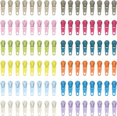 Schuifjes voor ritsen - Rits reparatie - Kleding herstellen - Set van 96 stuks - Maat 3 - Multicolor