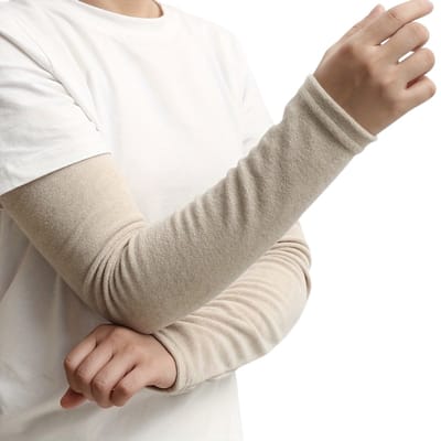 Livano Armwarmers Dames - Armstukken - Winter Polswarmers - Beige