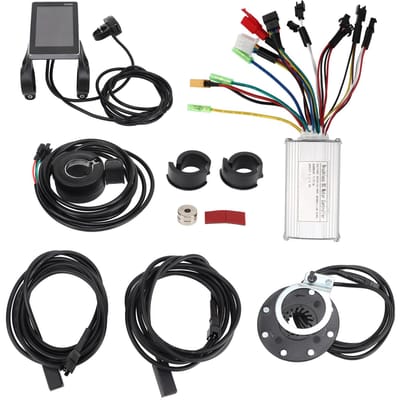 Kit de Conversion Vélo Électrique Contrôleur 17A Trois Modes Écran GD06 Ensemble Contrôleur Moteur Brushless pour Moteur 250W 350W black
