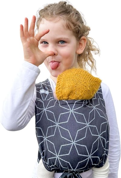 Draagzak voor Poppen en Knuffels met Gekruiste Banden en Klittenband
