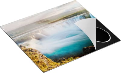 Chefcare Inductie Beschermer Watervallen in IJsland - 60x50 cm - Afdekplaat Inductie - Kookplaat Beschermer - Inductie Mat