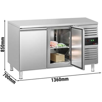 GGM Gastro Tiefkühltisch ECO - 1360x700mm - mit 2 Türen Zilver