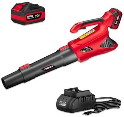 Draadloze Bladblazer 20V met 4.0 Ah Accu en 5 Snelheidsinstellingen voor Tuinonderhoud en Schoonmaken