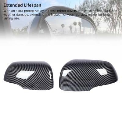 Couvercle de rétroviseur latéral arrière Style fibre de carbone Protection solide Aspect élégant Remplacement pour Picanto 2012 2017 gray