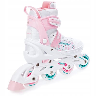 Verstelbare 3-in-1 Rollerblades RAVEN Rosi maat 35-39 met LED-wielen