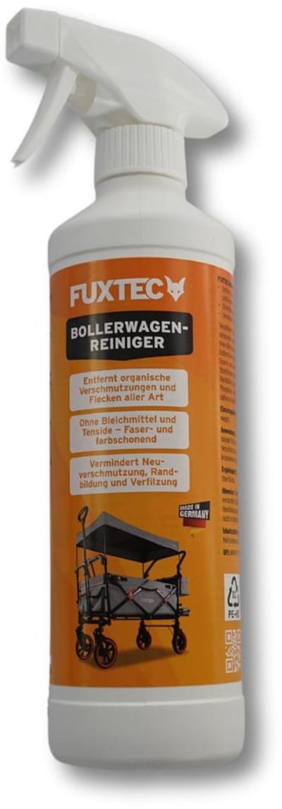 FUXTEC handstofzuiger FX-BR500, vuilverwijderaar voor outdoorstoffen, zachte dieptereiniging zonder oppervlakteactieve stoffen, 500ml