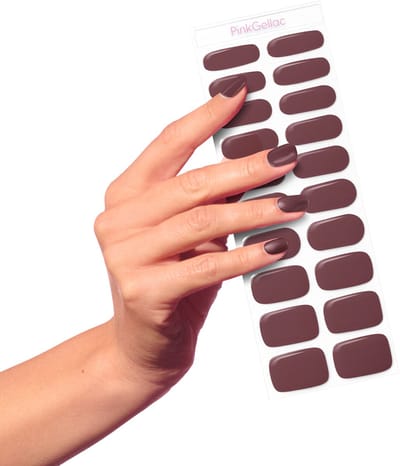 Pink Gellac UV Nagelstickers - Gellak Stickers 0032 Cherrywood Red - Nail Art Gel Stickers voor Nagels - 20 stuks in 10 maten