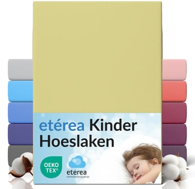 etérea Jersey Hoeslaken 60x120 - 70x140 cm Oekotex Made in Green - 100% katoen - Mint