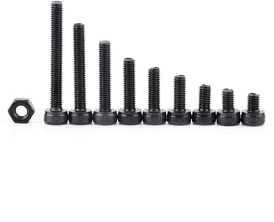 Assortiment van 280 M3 Hex Socket Schroeven en Moeren in Duidelijke Opbergdoos - Inclusief Diverse Maten van 4 tot 25mm voor Klusprojecten en Bevestigingen
