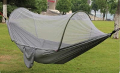 Kampeerhangmat Klamboe - Tweekoppige Hangmat Kampeeruitrusting - Buiten Ontspannen - Ingebouwd Klamboe - 240 x 160 cm - Groen