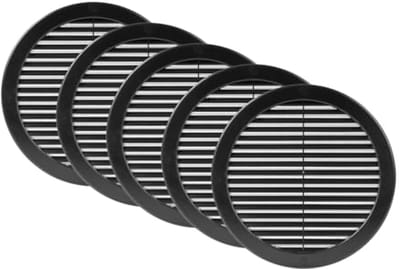 Set van 5 Ronde Ventilatieroosters met Geïntegreerd Muggennet - 20,3 cm