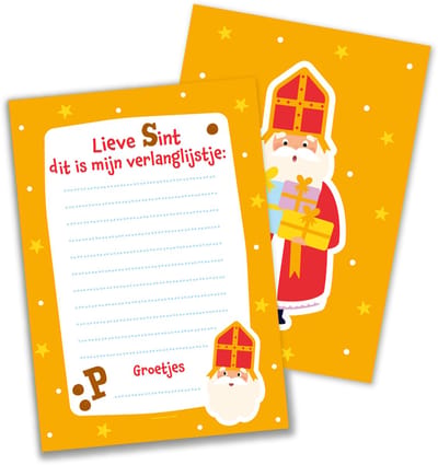 Q2P - Sinterklaas Verlanglijstje - Versiering - Sint en Piet -Cadeaulijst - Feest Accesoires - Decoratie