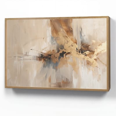 Wandlamp 90x60 cm - Oplaadbaar - Modern - Bruin - Abstract - Beige - Wandlampen binnen woonkamer - Slaapkamer lamp - Decoratieve nachtlamp - Vloerlamp draadloos