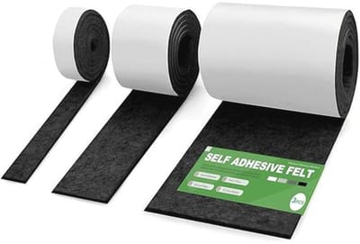 Zelfklevend Vilt voor Meubels - Viltglijders en Bescherming voor Bank en Tafelpoten - Zwart 150 x 40 cm