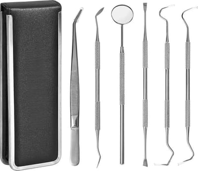 AMA® Tandartshaakje - Tandplak Haakje - Tandsteen Haakje - 1x1x1 cm - Zilver