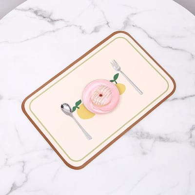 Scandinavische Landelijke Placemats - Hittebestendige Waterdichte Tafeldecoratie, Luxe Vierkante Onderzetters met Bloemenprint voor Eetkamer & Keuken 30 x45cm 1Pcs