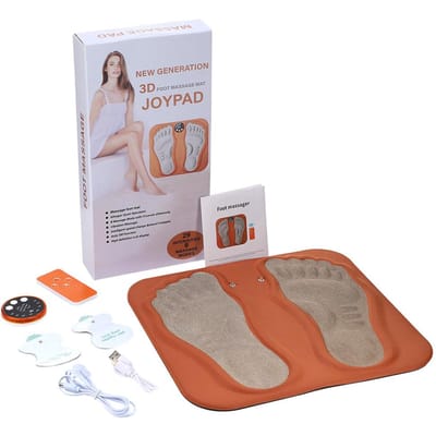 3D Slimme Voetmassagepad Voetmasseur 8 Modi 29 Niveaus Verbeter Bloedcirculatie Ontspan Spieren Slanke Benen Oplaadbare Voetpad gray