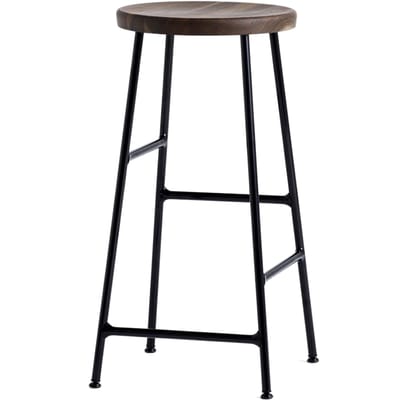 HAY - Cornet barkruk - eiken gerookt - soft black - laag - bruin