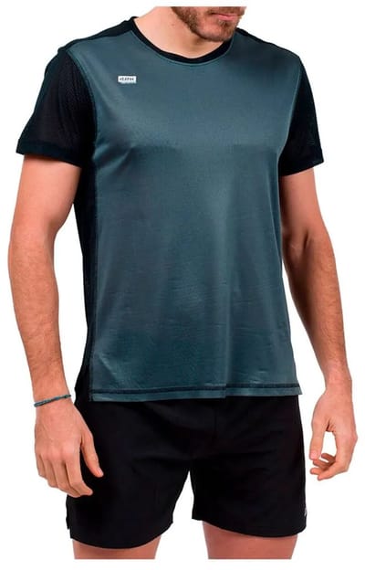 42k Running Dual Flow T-shirt Met Korte Mouwen Zwart L Man