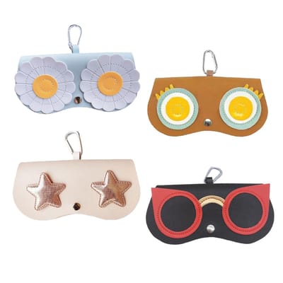 Dailygoody - Brillenkoker - Draagbare Brillenetui - Modieuze Zonnebrillenetui - 4 Kleuren - Leren Zonnebriltas - Voor Uitgaan - Uniseks Volwassenen