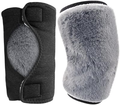 Dubbellaags Beenwarmers - Kniebeschermers Motor - Winterse Activiteiten - Verdikte Voering - 35.5 x 27 cm - Grijs