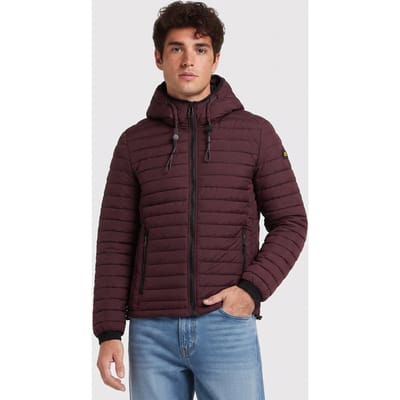 No Excess Jacket Hooded Short Fit Padded Aubergine Größe: M | Winterjacken Outlet | Herren