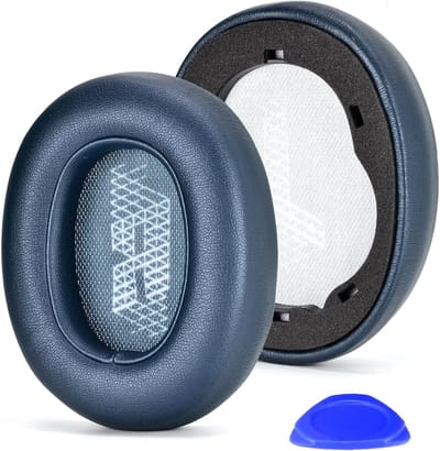 Comfortabele vervangende oorkussens van traagschuim voor JBL E65BTNC en LIVE660 BTNC koptelefoons (Blauw)