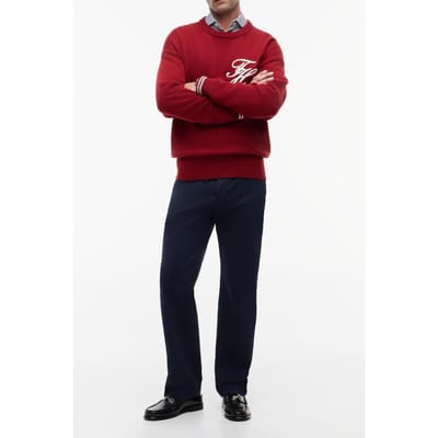 Tommy Hilfiger Dc Gmd Cotton Pants Navy Iris Größe: W32L32 | Chinos Outlet | Herren | Violett
