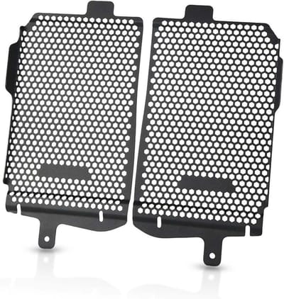 Motorfiets Radiator Bescherming - Radiator Cover - Motor Beschermen - Zeshoekige Gaten - 286 x 178 cm - Zwart