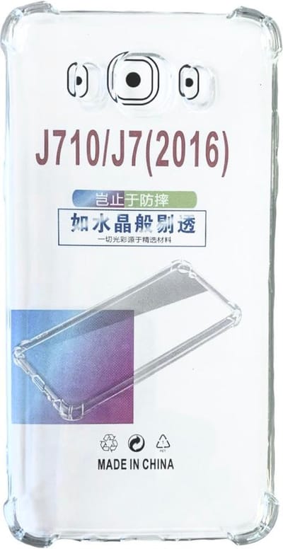 Anti Shock silicone back cover Geschikt voor Samsung Galaxy J7 (2016)/Transparant hoesje